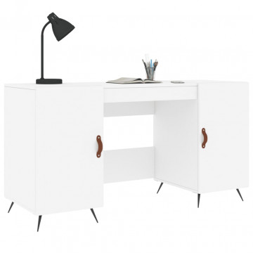 Birou, alb, 140x50x75 cm, lemn compozit - Img 3