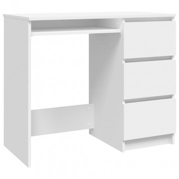 Birou, alb, 90 x 45 x 76 cm, PAL - Img 2