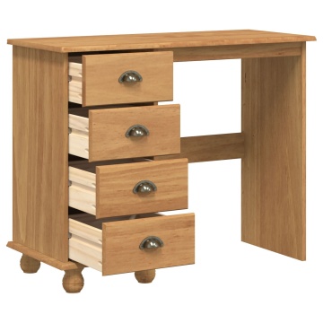 Birou 'ASKIM'cu sertare 95x40x75 cm Lemn masiv de pin - Img 2