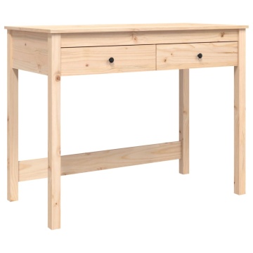 Birou cu sertare, 100x50x78 cm, lemn masiv de pin - Img 2