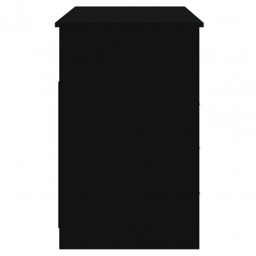 Birou cu sertare, negru, 102x50x76 cm, lemn prelucrat - Img 5