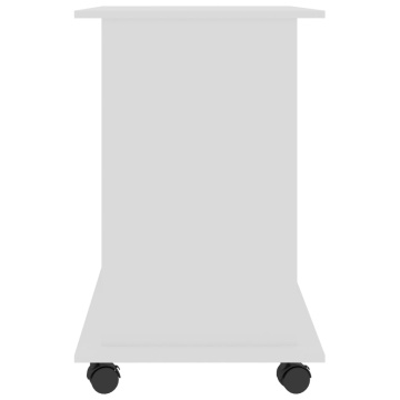 Birou de calculator, alb, 80x50x75 cm, lemn prelucrat - Img 7