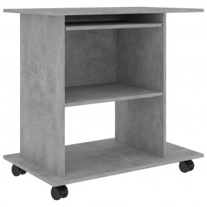 Birou de calculator, gri beton, 80 x 50 x 75 cm, PAL - Img 2