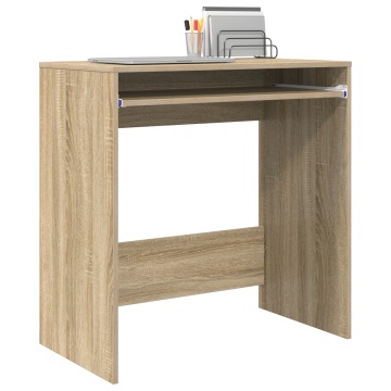birou de calculator stejar Sonoma lemn prelucrat compact - Img 3
