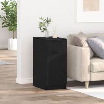 Birou dulap în stejar negru - 33x50x75 cm - Fabricat din lemn ingineresc - Img 1
