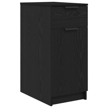Birou dulap în stejar negru - 33x50x75 cm - Fabricat din lemn ingineresc - Img 2