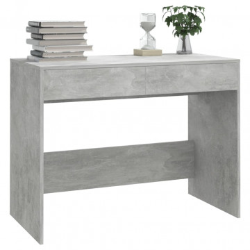 Birou, gri beton, 101 x 50 x 76,5 cm, PAL - Img 4