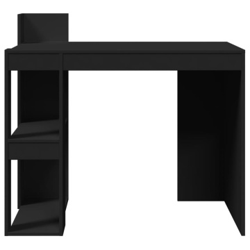 Birou, negru, 103,5x56,5x94 cm, lemn prelucrat - Img 4