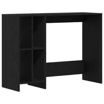 Birou Negru Stejar 102,5x35x75 cm din Lemn Ingineresc - Img 2