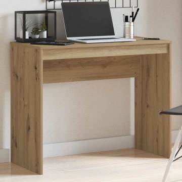 Birou, stejar artizanal, 90x40x72 cm, lemn prelucrat - Img 3