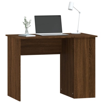 Birou, stejar maro, 100x55x75 cm, lemn prelucrat - Img 3