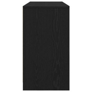 Birou Stejar negru 120x42x76 cm Lemn prelucrat - Img 6