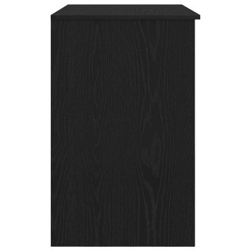 Birou Stejar negru 86x49x76 cm Lemn prelucrat - Img 6