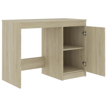 Birou, stejar sonoma, 100x50x76 cm, lemn prelucrat - Img 4