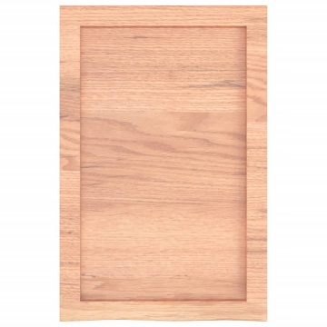Blat de baie, maro deschis, 40x60x(2-4) cm, lemn masiv tratat - Img 4