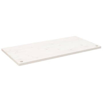 Blat de birou, alb, 110x60x2,5 cm, lemn masiv de pin - Img 2