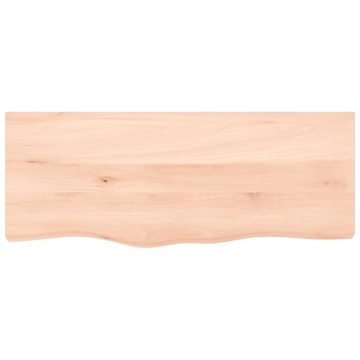 Blat de masă, 100x40x2 cm, lemn masiv de stejar netratat - Img 3