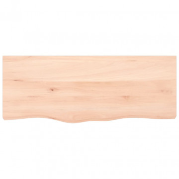 Blat de masă, 100x40x6 cm, lemn masiv de stejar netratat - Img 3