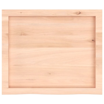 Blat de masă, 60x50x(2-4) cm, lemn masiv de stejar netratat - Img 4