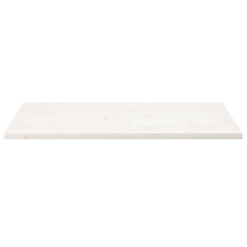 Blat de masă alb 100x50x2,5 cm lemn masiv de pin dreptunghiular - Img 3