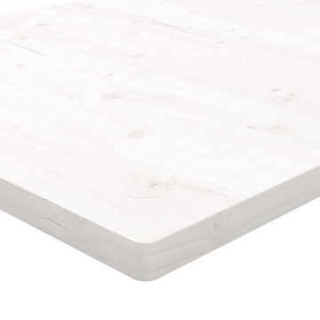 Blat de masă alb 100x60x2,5 cm lemn masiv de pin dreptunghiular - Img 7