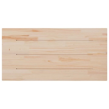 Blat de masă alb 110x60x2,5 cm lemn masiv de pin dreptunghiular - Img 4