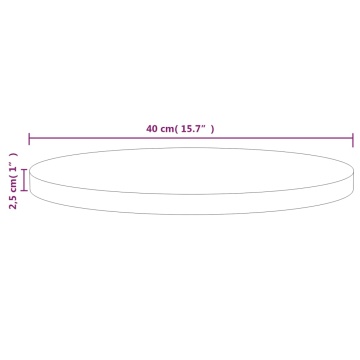 Blat de masă, alb, Ø40x2,5 cm, lemn masiv de pin - Img 5