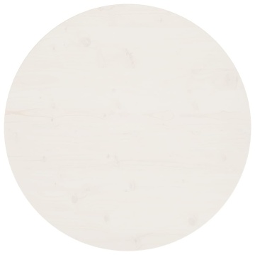 Blat de masă, alb, Ø80x2,5 cm, lemn masiv de pin - Img 1