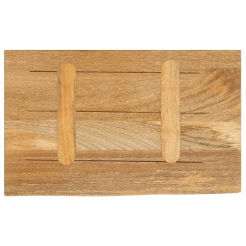 Blat de masă contur organic 40x20x3,8 cm lemn masiv de mango - Img 8