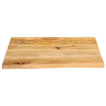 Blat de masă contur organic 40x40x2,5 cm lemn masiv de mango - Img 3