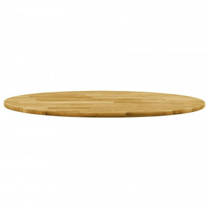 Blat de masă, lemn masiv de stejar, rotund, 23 mm, 700 mm - Img 2