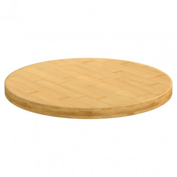 Blat de masă, Ø50x2,5 cm, bambus - Img 1