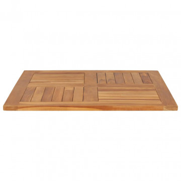 Blat de masă pătrat, 80 x 80 x 2,5 cm, lemn masiv de tec - Img 2