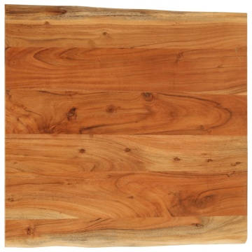 Blat de masă pătrată 60x60x3,8 cm lemn masiv acacia margine vie - Img 1