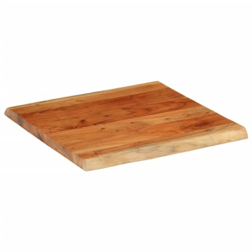 Blat de masă pătrată 60x60x3,8 cm lemn masiv acacia margine vie - Img 2