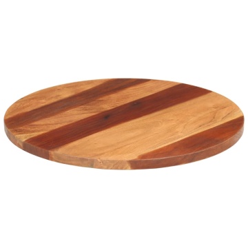 Blat de masă rotund, 60 cm, 25-27 mm, lemn masiv acacia - Img 2