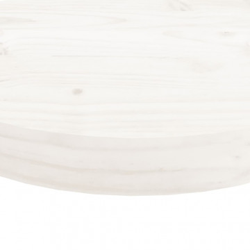 Blat de masă rotund, alb, Ø60x3 cm, lemn masiv de pin - Img 7