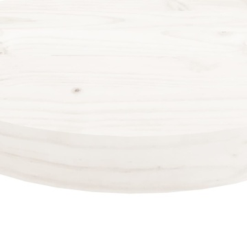 Blat de masă rotund, alb, Ø90x3 cm, lemn masiv de pin - Img 7