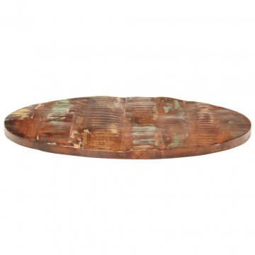 Blat de masă rotund, Ø 70x1,5 cm, lemn masiv reciclat - Img 4