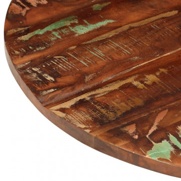 Blat de masă rotund, Ø 70x1,5 cm, lemn masiv reciclat - Img 5