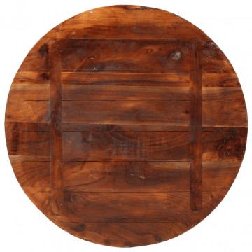 Blat de masă rotund, Ø 70x1,5 cm, lemn masiv reciclat - Img 8