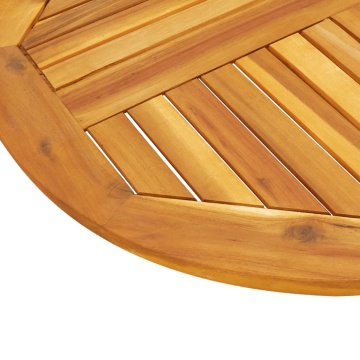 Blat de masă rotund, Ø80x2,2 cm, lemn masiv de acacia - Img 6