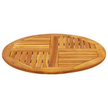 Blat de masă rotund, Ø80x2,2 cm, lemn masiv de acacia - Img 8