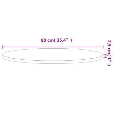 Blat de masă rotund, Ø90x2,5 cm, lemn masiv de fag - Img 4