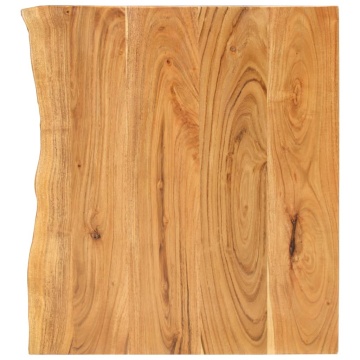 Blat lavoar de baie, 58x52x2,5 cm, lemn masiv de acacia - Img 1