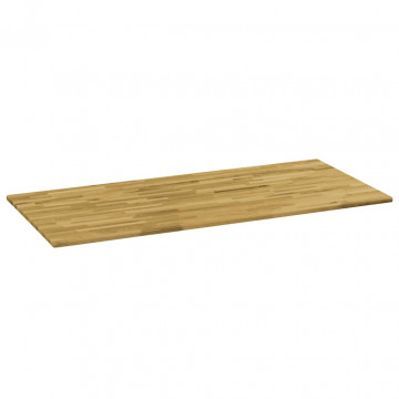 Blat masă, lemn masiv de stejar, dreptunghiular, 23mm 140x60cm - Img 1