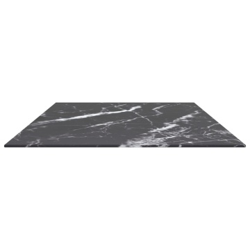 Blat masă negru 120x65 cm 8mm sticlă securizată design marmură - Img 4