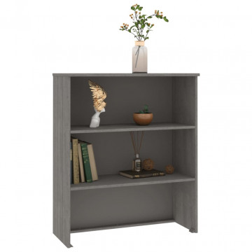Blat pentru servantă, gri deschis, 85x35x100 cm, lemn masiv pin - Img 3