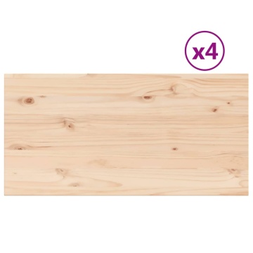 Blaturi masă 4 buc. 90x45x1,7 cm dreptunghiulare lemn masiv pin - Img 2