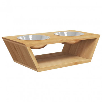 Boluri înălțate pentru câini, 35,5x18x10,5 cm, bambus - Img 2